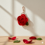 Hand Woven Crochet Charm - Rose