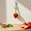 Hand Woven Crochet Charm - Strawberry